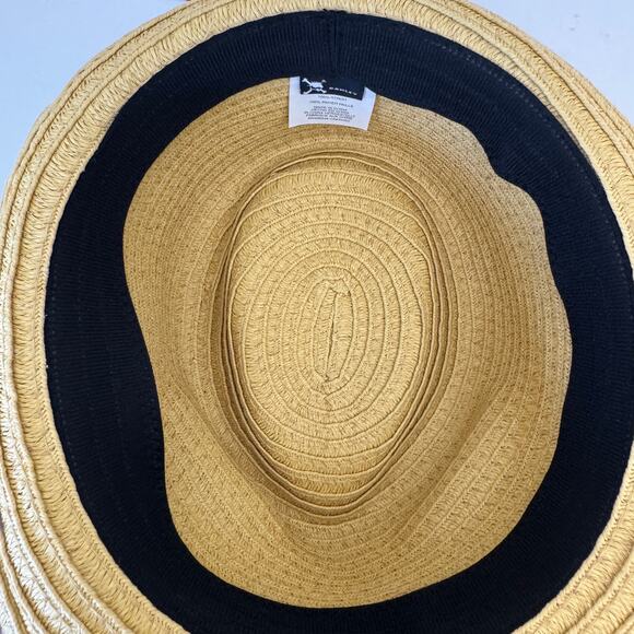 OAKLEY Hat Womens Straw Fedora Pink Gingham Plaid Band Spring Summer Vacation - Picture 7 of 7